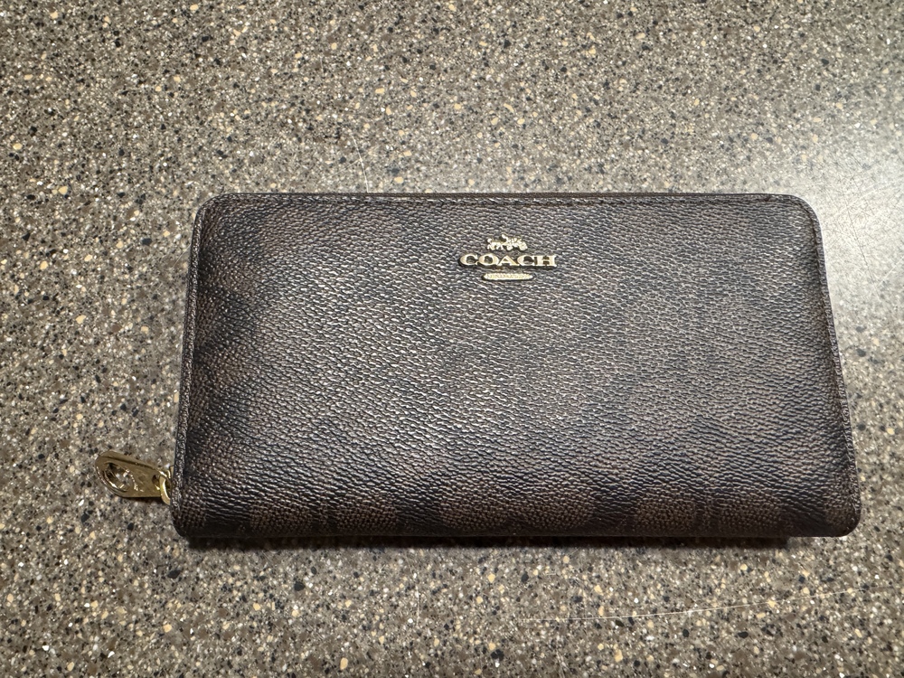 Coach Outlet Long Zip Around Wallet In Signature Canvas